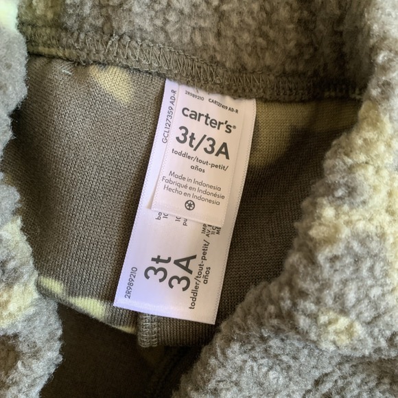 Carters Kids 2 Piece Set Fleece Dinosaur Hoodie Sweatshirt & Pants 3T Toddler - Picture 6 of 10